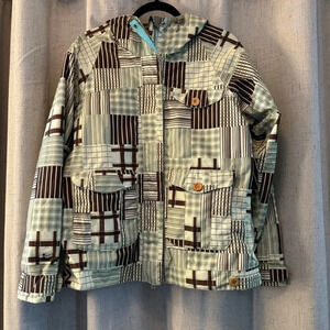 Foursquare Snow Board Outerwear 5K Jacket. Women's Size M. Green and Brown